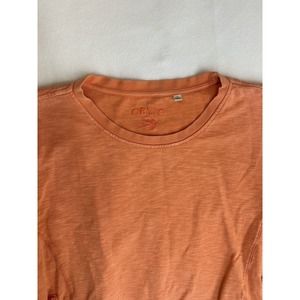 Orvis‎ Sweatshirt Womens Sunwash Sweater Long Sleeve Orange Zip Pockets XL